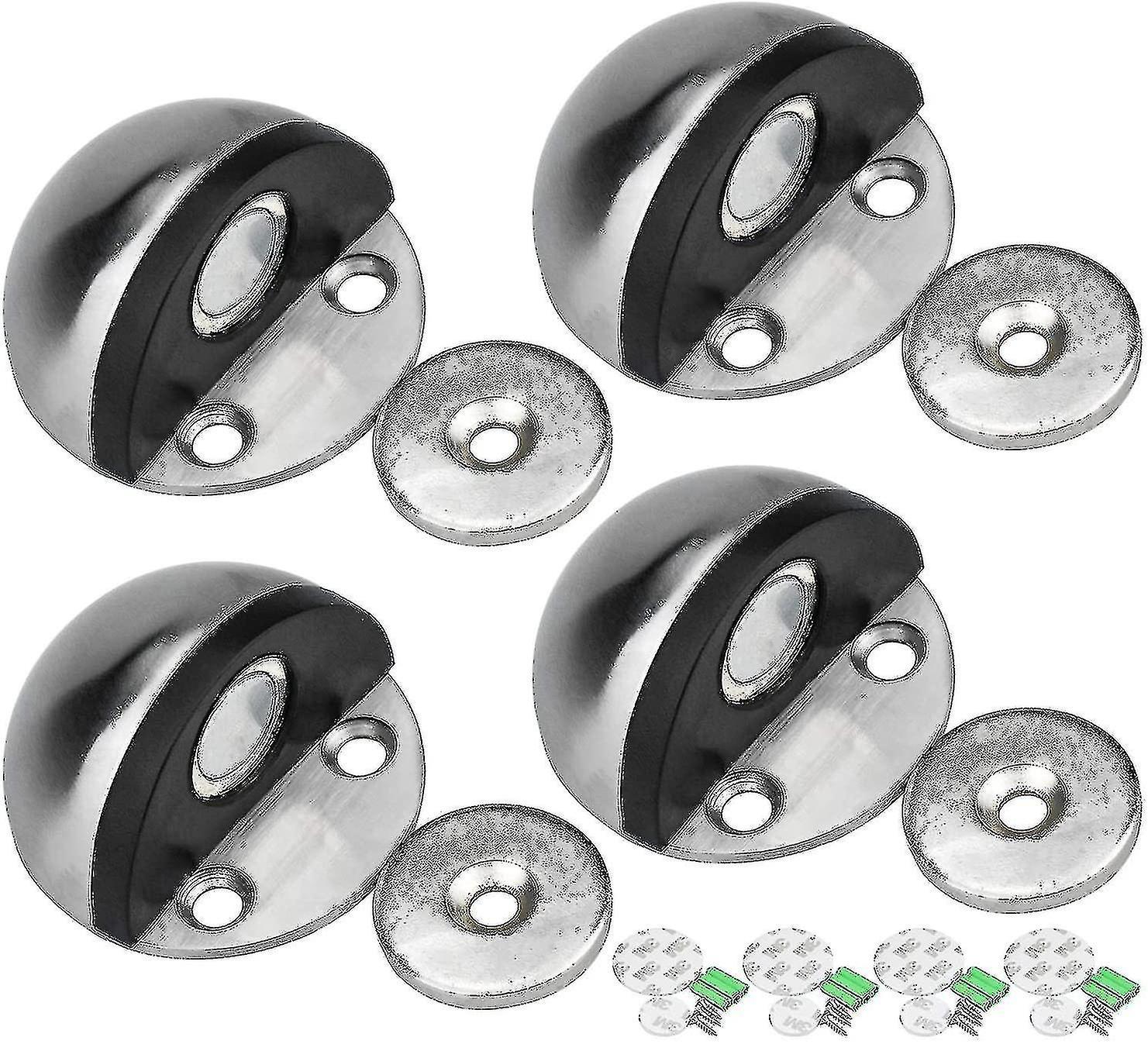 Magnetischer Türstopper Aus Edelstahl, Selbstklebender Türstopper Mit Schrauben Und Befestigungskleber Zum Schutz Von Tür Und Wand