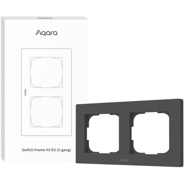 Aqara Switch Frame H2 EU Grey (2-gang)