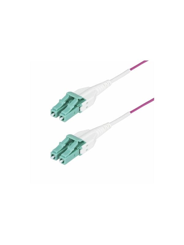 StarTech.com 2m (6.6ft) LC/LC (UPC) OM4 Multimode Fiber Optic Cable OFNR - patch cable - 2 m - erika violet - Lila - 2m