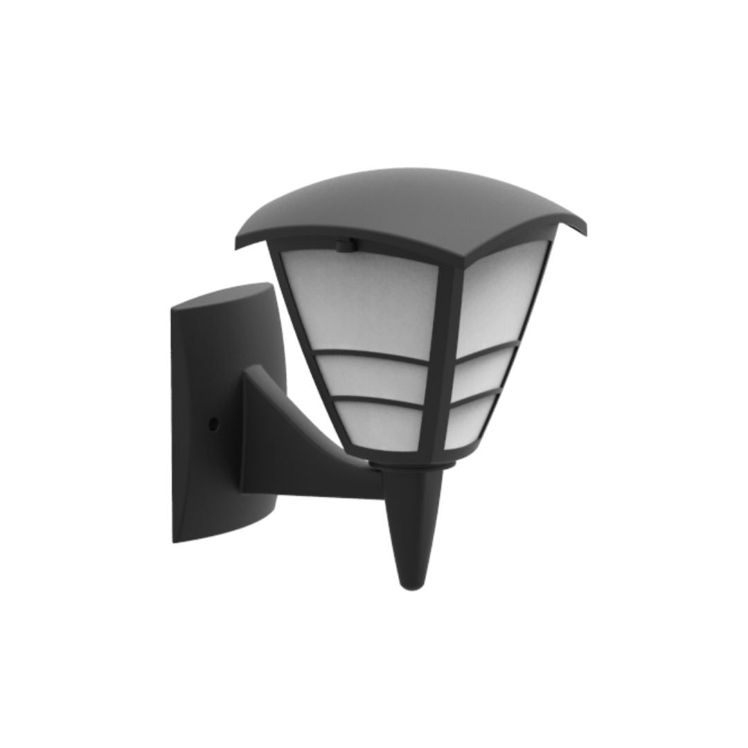 Moderne Außen-wandleuchte Aus Pc+pp Mit E27-lampenfassung Schwarz