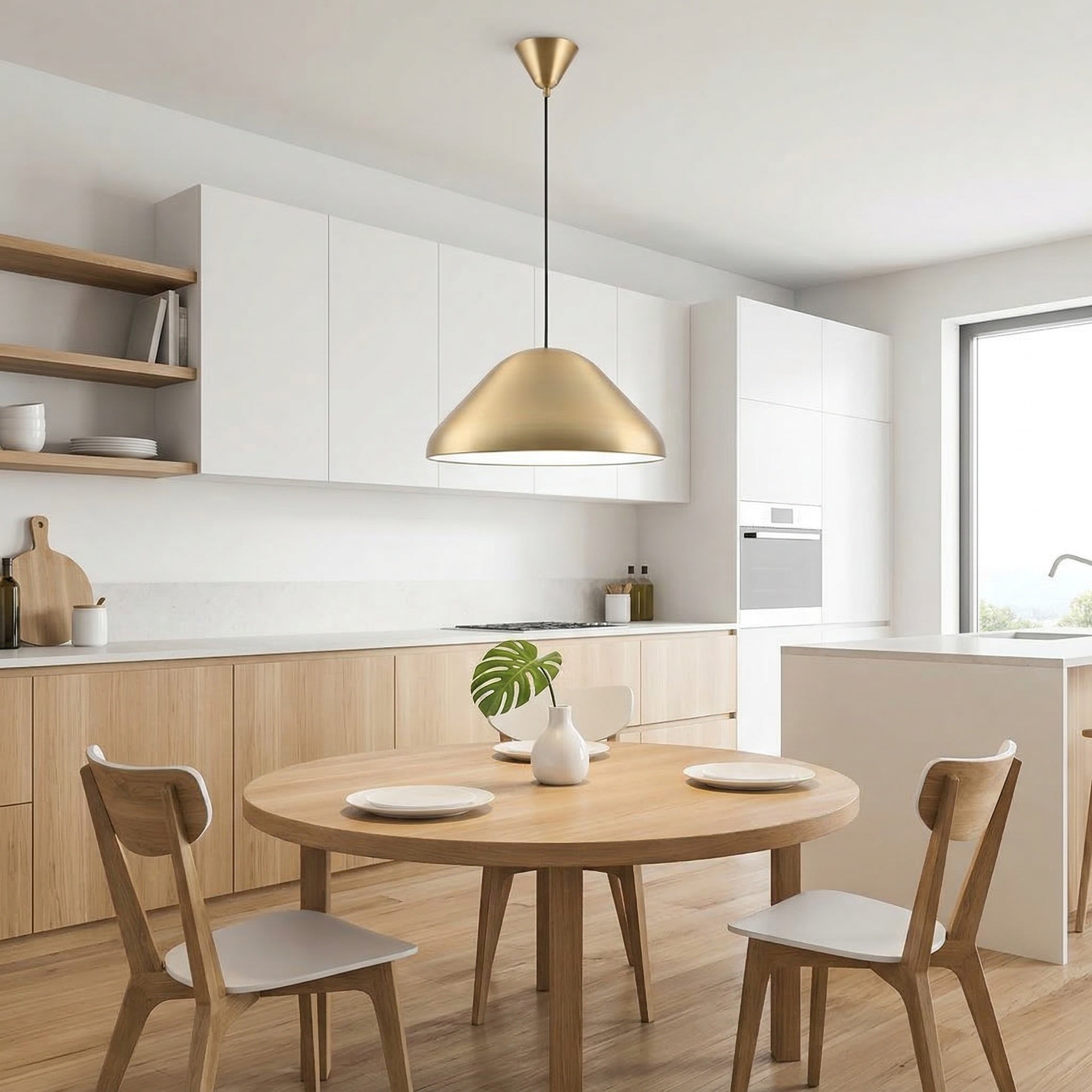 Pendelleuchte Ganeko E27 Gold – Moderner Und Funktionaler Stil Mit Abnehmbarem Diffusor