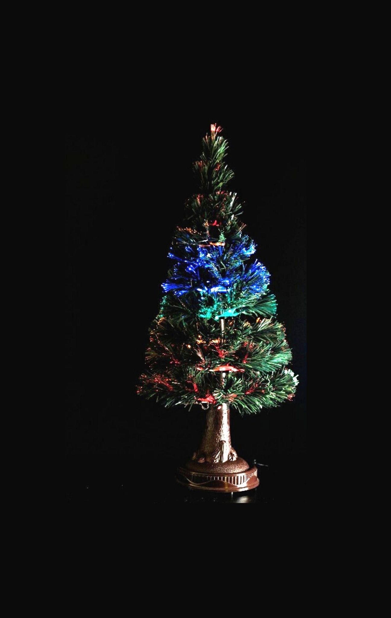 Led-weihnachtsbaum Glasfaser Blau/rot Mit Effekten 60 Cm