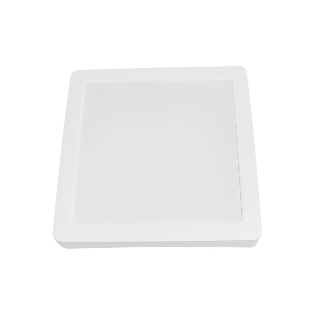 24-w-led-einbaustrahler, Quadratisch, Weißes Pvc, 6500 K
