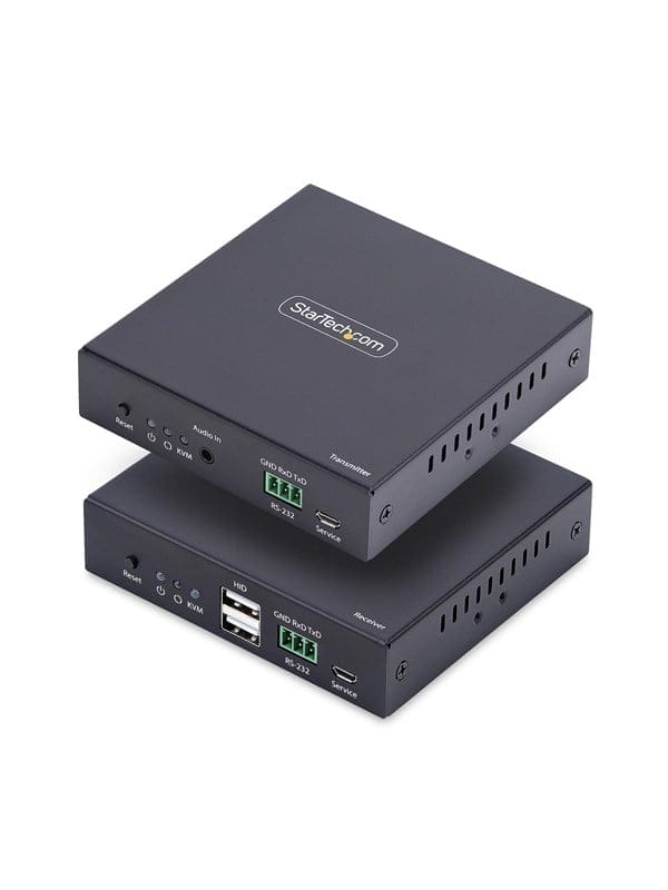 StarTech.com HDMI KVM Extender Over IP Network 4K 60Hz Driverless - transmitter and receiver Kit - video/audio/USB extender - HDMI
