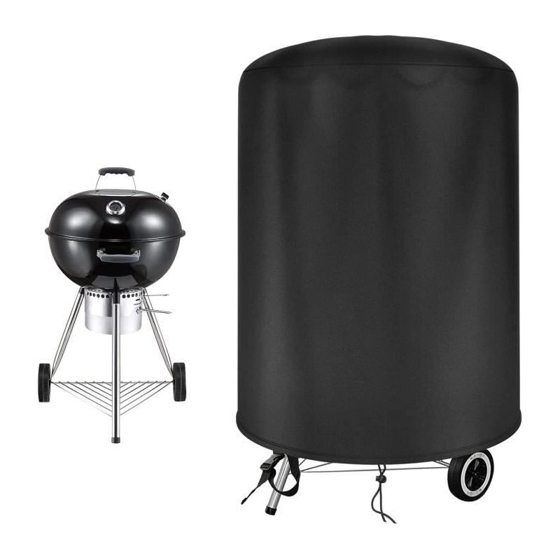 Grillabdeckung - Weber - Rund - 210d Oxford - Wasserdicht - Schwarz (61x70cm)