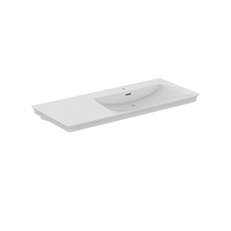 Ideal Standard La Dolce Vita Möbelwaschtisch 126 Cm, Mit 1 Hahnloch, Mit Überlauf, Ablage Links, Mit Ideal Plus