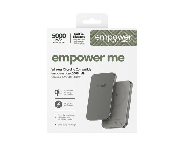 empower by PanzerGlass empower Bank | 5000mAh | Titanium Powerbank (Akku) - silber - 5000 mAh