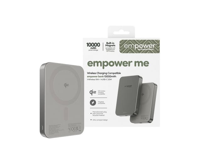 empower by PanzerGlass empower Bank | 10000mAh | Titanium Powerbank (Akku) - silber - 10000 mAh