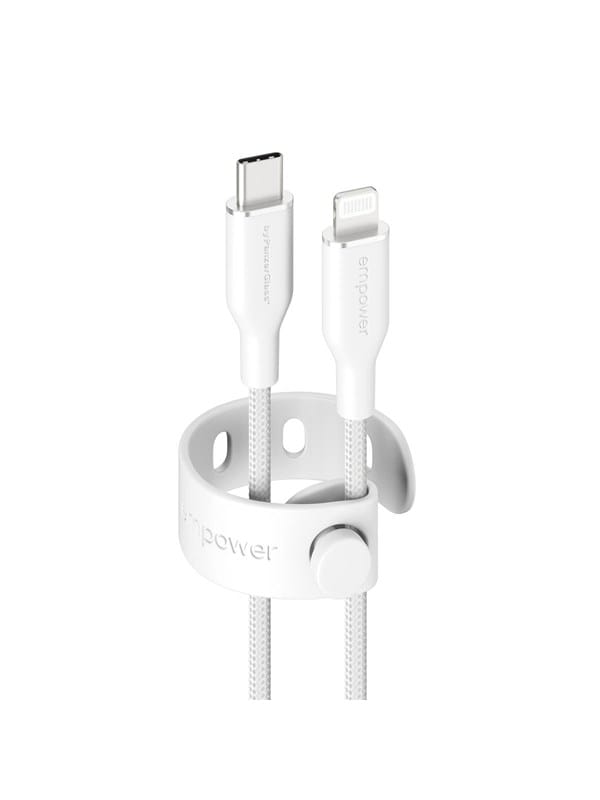empower by PanzerGlass Racing 60W USB-C to Lightning Cable | USB 2.0 | 1.2M | Silver White