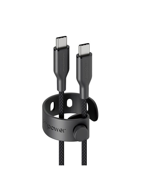 empower by PanzerGlass Racing 60W USB-C to USB-C Cable | USB 2.0 | 2M | Space Black