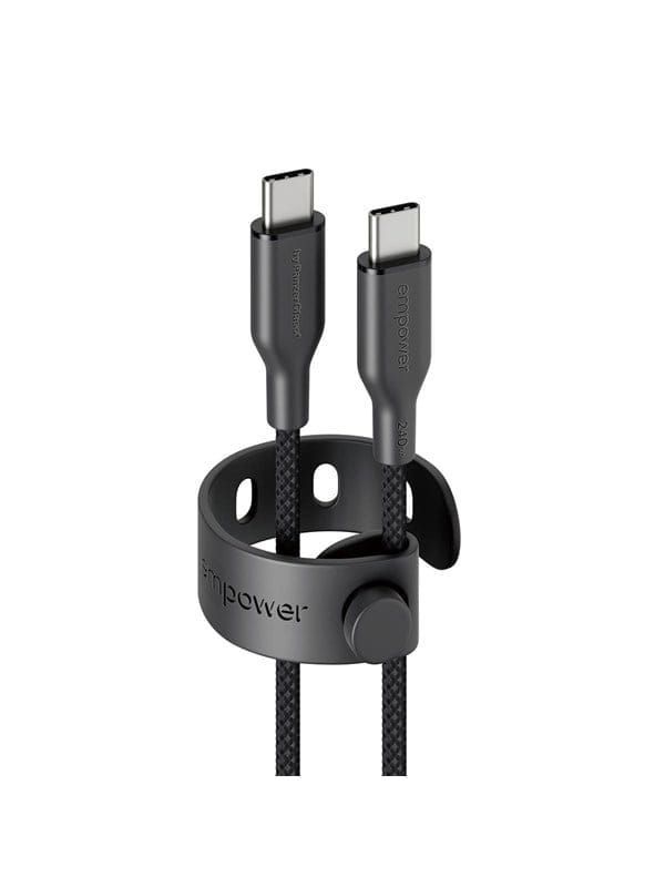 empower by PanzerGlass Racing 240W USB-C to USB-C Cable | USB 2.0 | 2M | Space Black