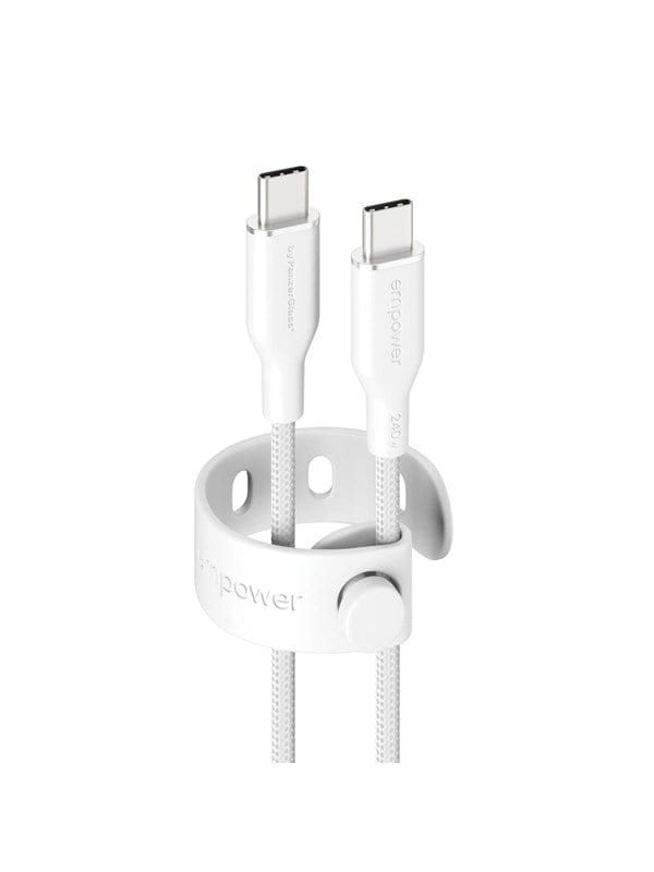 empower by PanzerGlass Racing 240W USB-C to USB-C Cable | USB 2.0 | 1.2M | Silver White