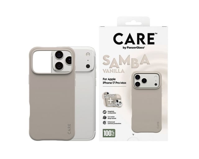 CARE by PanzerGlass Fashionable Case Samba Vanilla w. MagSafe iPhone 17 Pro Max
