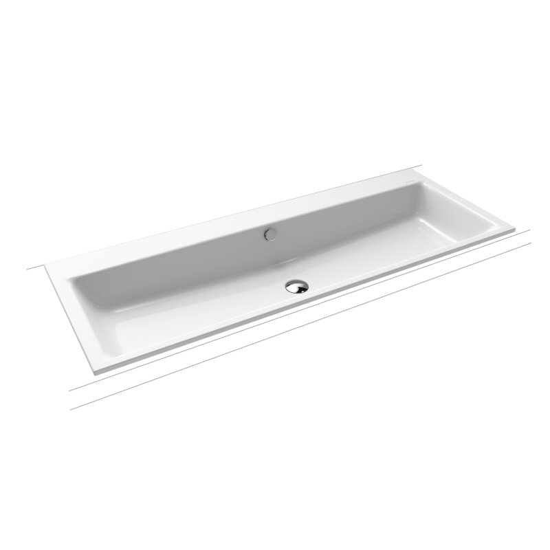 Kaldewei Puro Einbau- Doppelwaschtisch 3169 Mit 2x 1 Hahnlochbohrung, 120 Cm