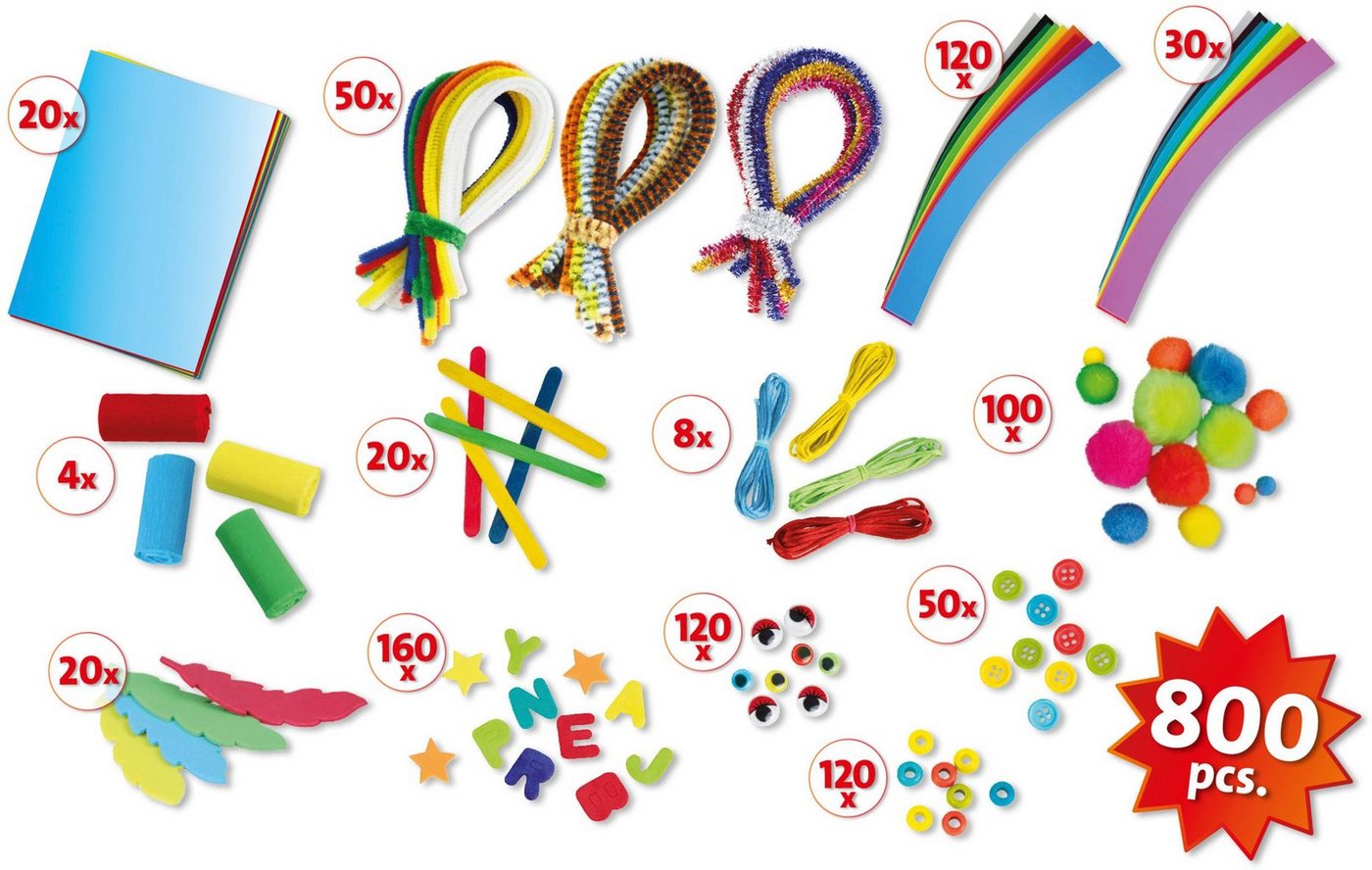 Simm Kreakuffert med 800 dele