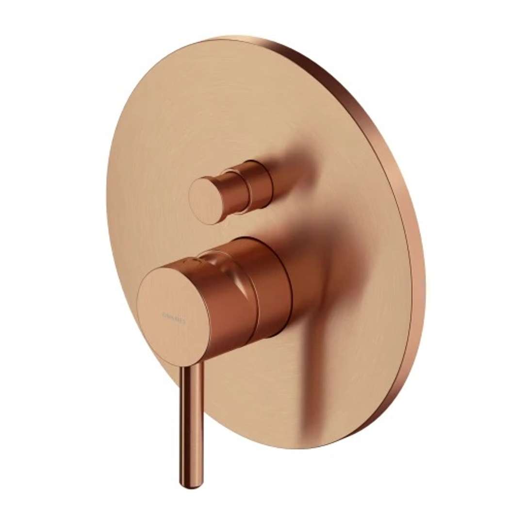 Omnires Y - Unterputzarmatur, Für 2 Verbraucher, Mit Einbaukörper, Kupfer Gebürstet Y1235cpb