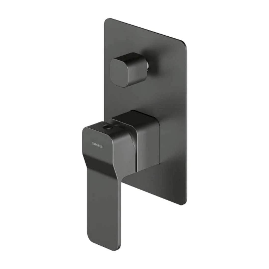 Omnires Slide - Unterputzarmatur, Für 2 Verbraucher, Mit Einbaukörper, Graphit Gebürstet Sl7735gr