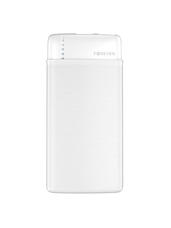 Forever TB-100M 10.000 mAh Powerbank White Powerbank (Akku) - Weiß - 10000 mAh
