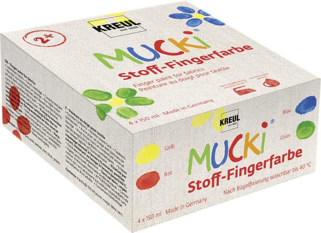 Creativ Company Muck Finger Paint Blue/Green/Red/Yellow 4x150ml
