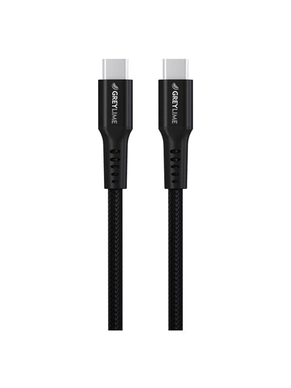 GreyLime Braided USB-C to USB-C 60W Cable Black 0.5 m