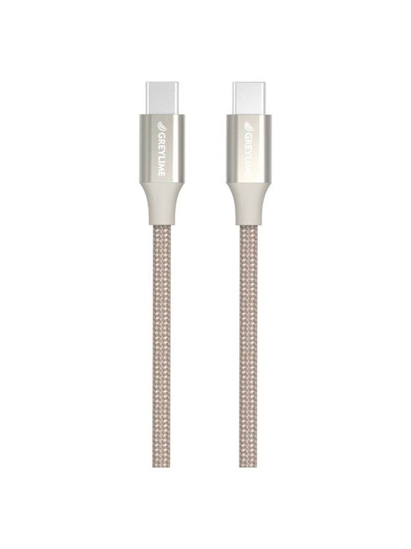 GreyLime Braided USB-C to USB-C 60W Cable Beige 2 m