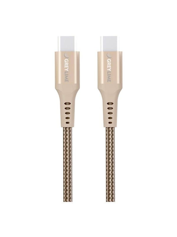 GreyLime Braided USB-C to USB-C 60W Cable Beige 3 m