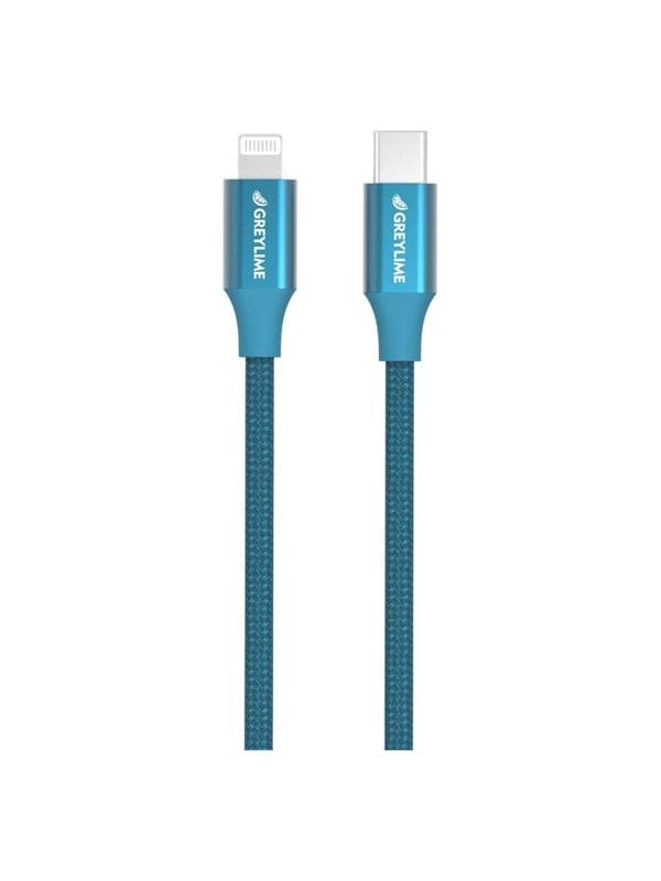 GreyLime Braided USB-C to MFi Lightning Cable Blue 2 m