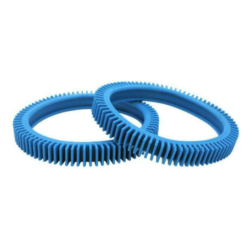 Satz Mit 2 Stollenreifen Für Poolroboter – Verbesserte Traktion – Kompatibel Mit Victor-modellen – Blaues Hinterrad