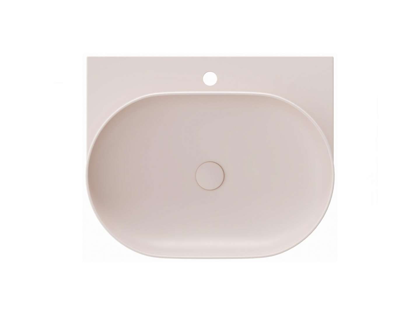 Ravak Yard - Waschtisch 61x50 Cm, Ohne Überlauf, Hahnloch, Alabaster Pink Xjx0g260000