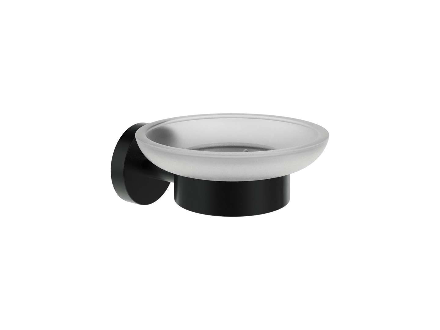 Ravak Kona - Seifenschale Mit Halter, Glas/schwarz Matt X07p1308