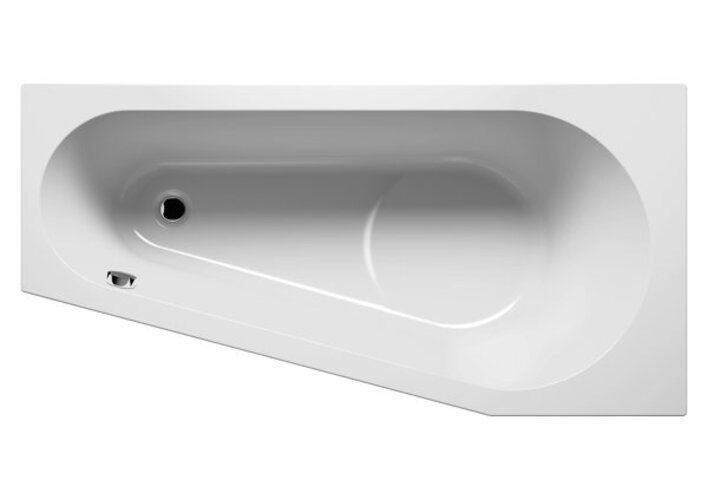 Riho - Delta Eck-badewanne, Version Links, Einbau, 1-sitzer, Weiß,