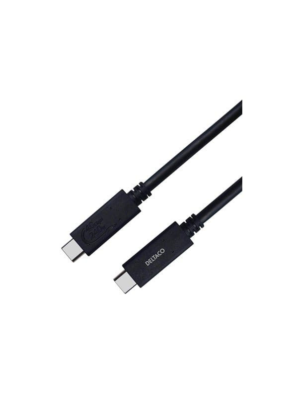 Deltaco - USB-C cable - 24 pin USB-C to 24 pin USB-C - 80 cm