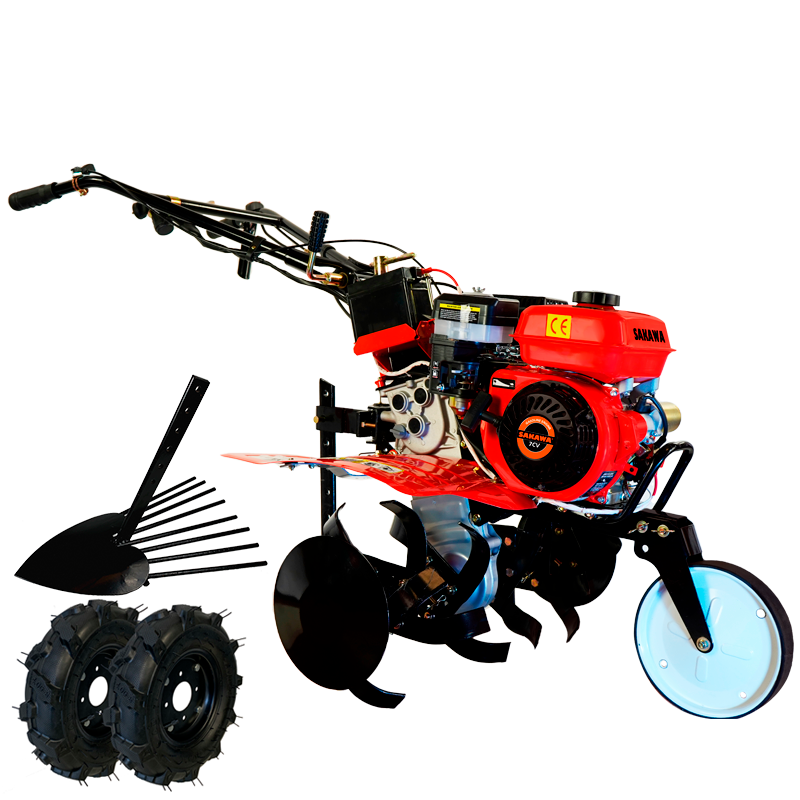 Sakawa - Benzin Motorhacken Einachschlepper 7cv 3v Mit Stromschraub + Räder