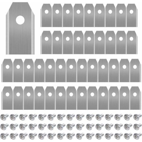 Lot De 45 Lames En Titane Pour Tondeuses Robotisées Husqvarna Et Gardena – 35 X 18 X 0,75 Mm – 45 Vis Incluses – Coupe Précise Et Durable