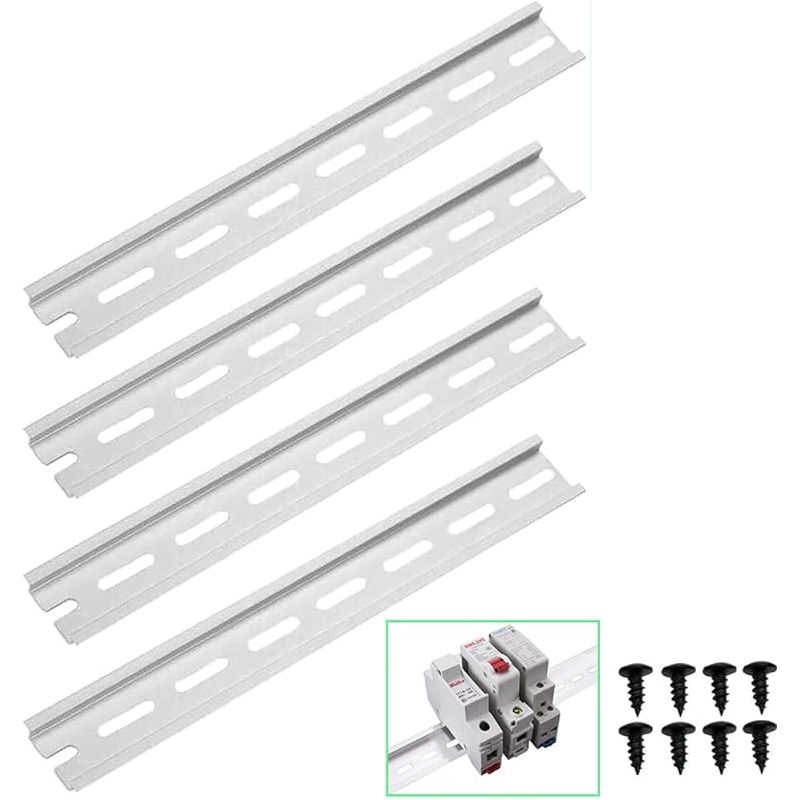 4 Stück Din-schiene, Aluminium-din-schiene Zur Montage Eines Verteilerschranks Im Schaltschrank (3,5 Cm / 1,38" Breit, 20 Cm / 8" Lang, 0,75 Cm / 0,3" Hoch)