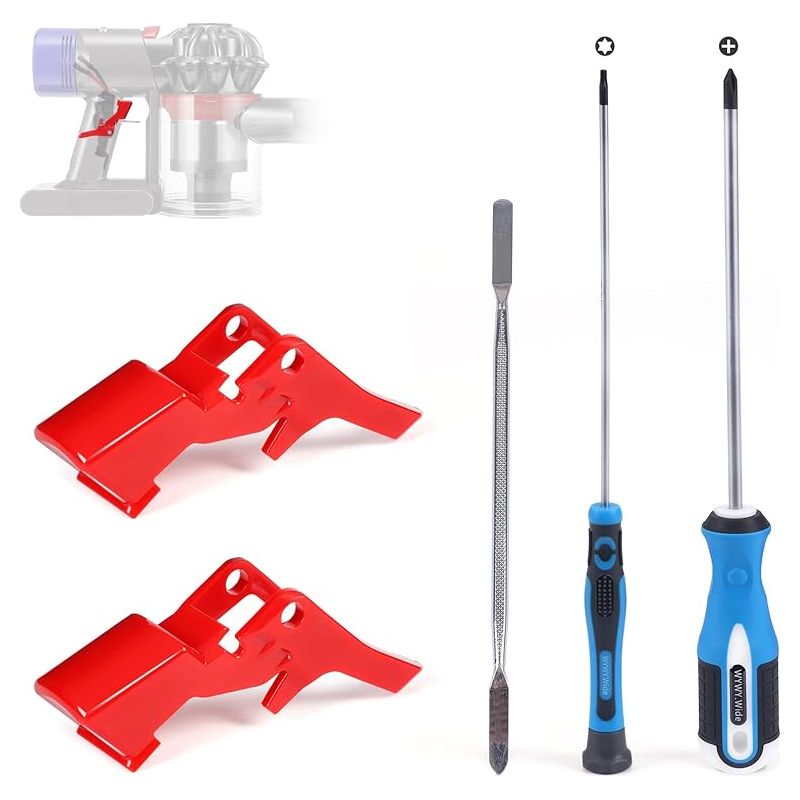 2er-pack V7/v8-schalter, Kompatibel Mit Dyson Sv10/sv11. Ersatz-v8-absolute-taste. Staubsaugerzubehör Inklusive Reparaturwerkzeug.