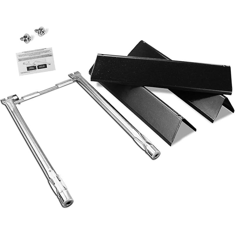 Gasbrenner, Hitzeschutzplatte Aus Edelstahl Und Emailliertem Stahl, Ersatz-hitzeschutz Für Weber Spirit I & Ii E210/220, S210, S220 (mit Vorderen Brennerknöpfen)