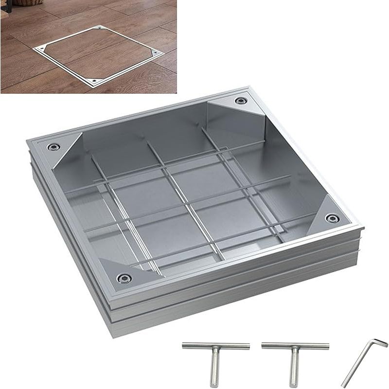 Inspektionsschachtabdeckung 30x30x6cm, Versenkte Inspektionsschachtabdeckung Und Rahmen Aus Aluminiumlegierung, Unsichtbare Inspektionsabdeckung Für Abflussroste Und -rinnen