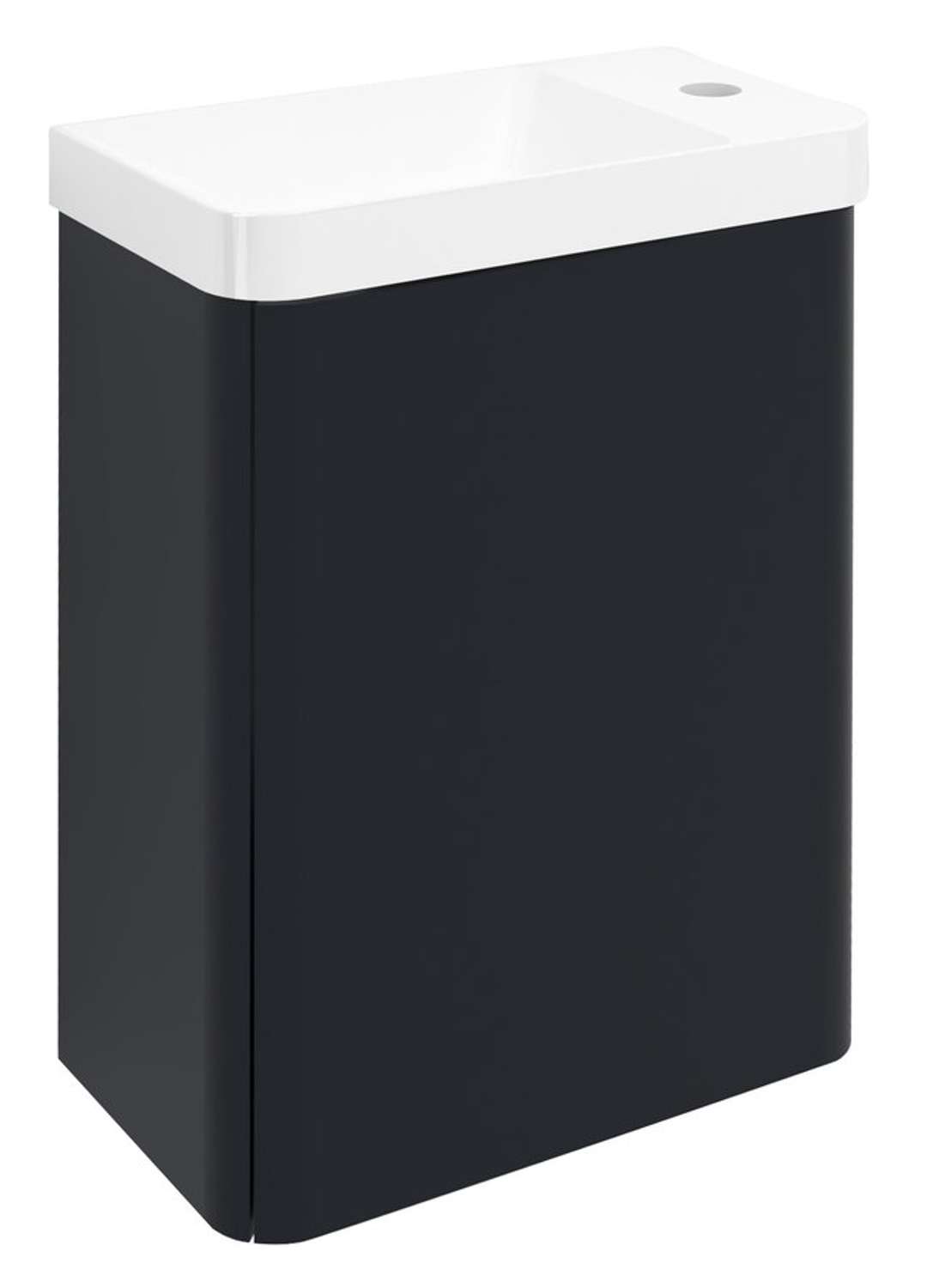 Sapho Zorba - Waschbeckenschrank, 39x22x50 Cm, 1 Tür L/r, Matt Anthrazit Lt113-3434