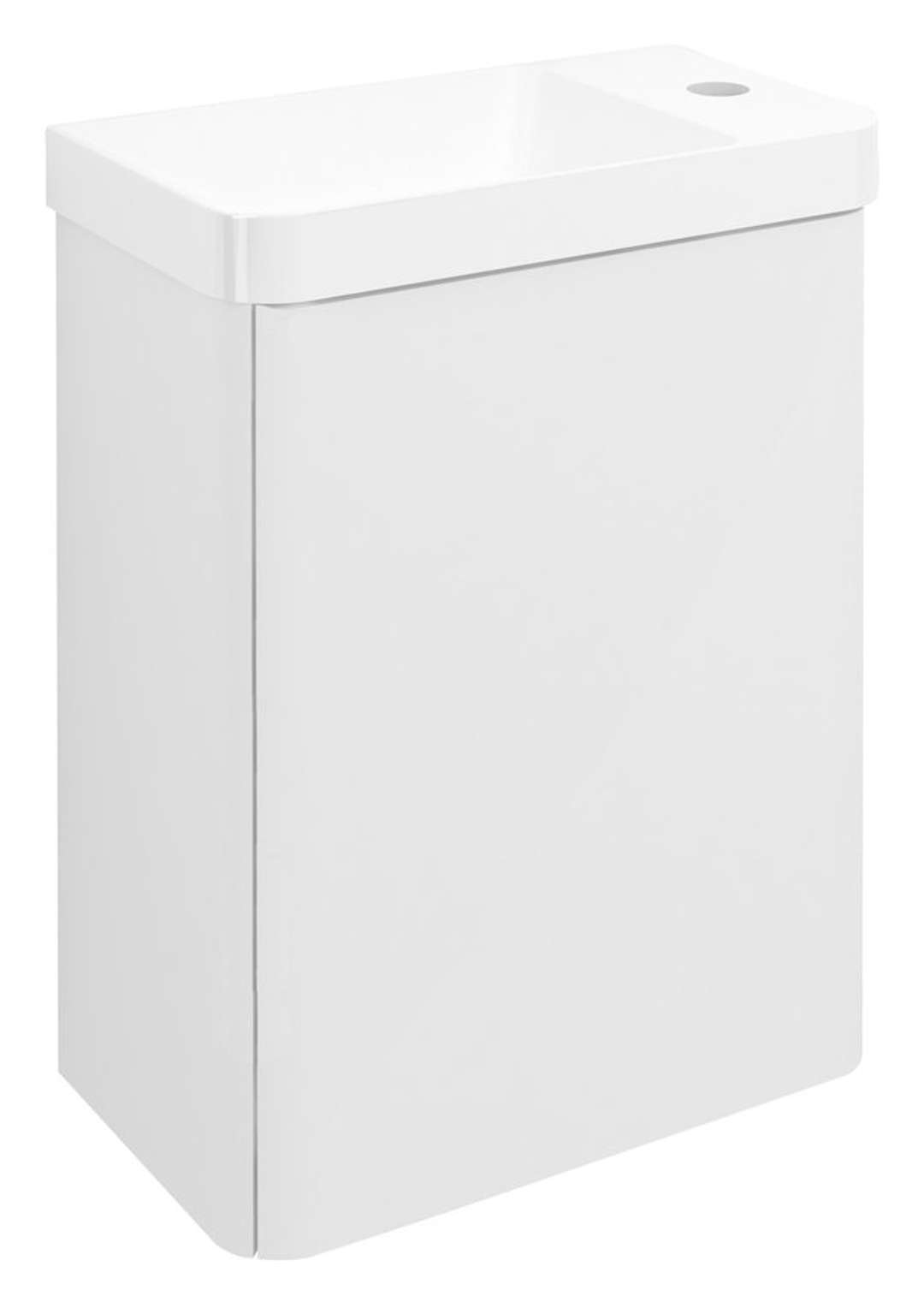 Sapho Zorba - Waschtischunterschrank, 39x22x50 Cm, 1 Tür L/r, Hochglanz Weiß Lt113-3030