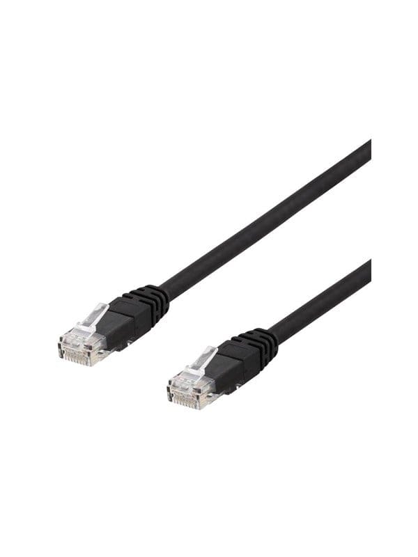 Deltaco TP-610SAU - patch cable - 10 m - black - Schwarz - 10m