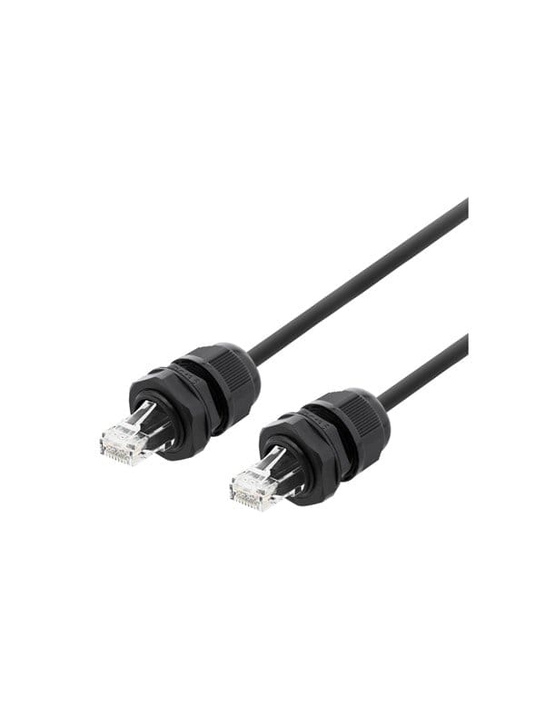 Deltaco SFTP-65AH-WP - patch cable - 5 m - black - Schwarz - 5m