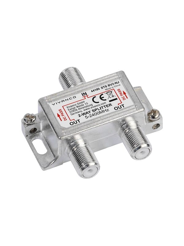 Vivanco SAT/universal 2-way aerial splitter