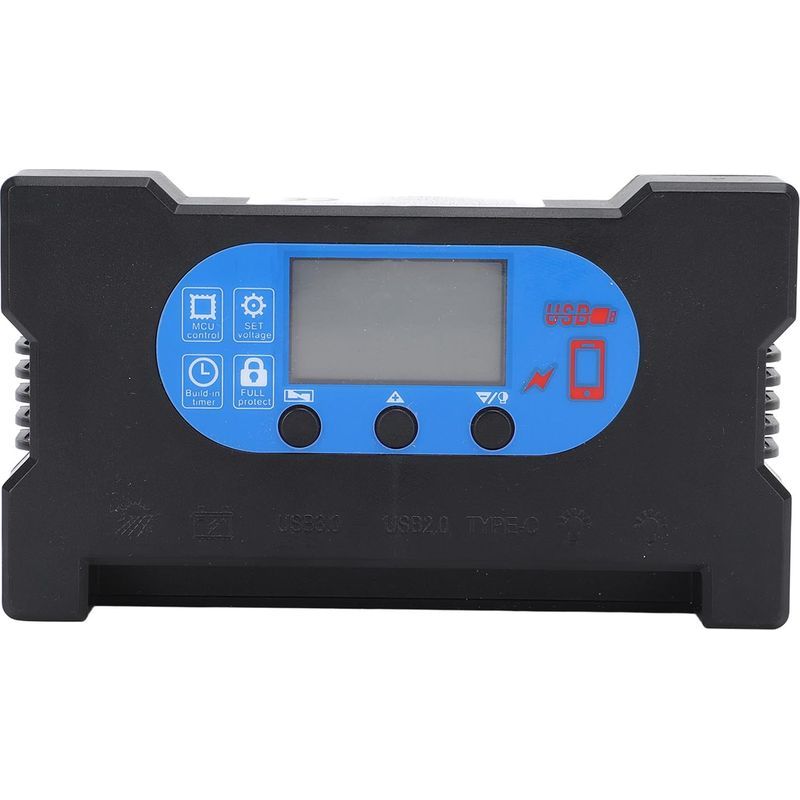Solar-hd-regler Mit Usb-c-display, Dualer 10-a-schnellladefunktion, Abs-mehrfachschutz, Photovoltaik-panel