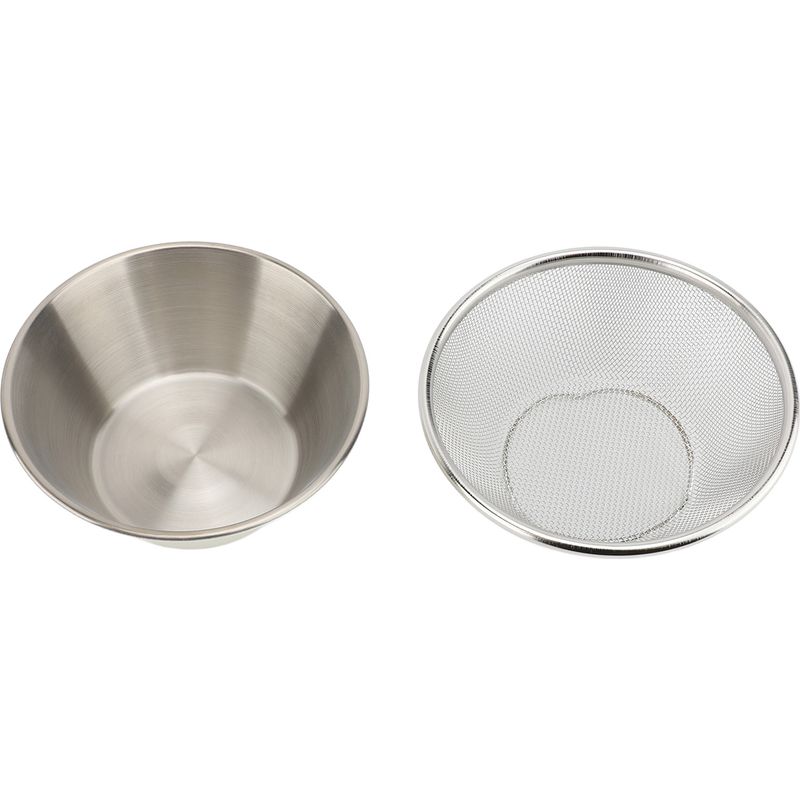 Mini-sieb Mit Feinmaschiger Mikroperforation Und Rührschüssel, 14 Cm, Edelstahl 304, Sieb-set