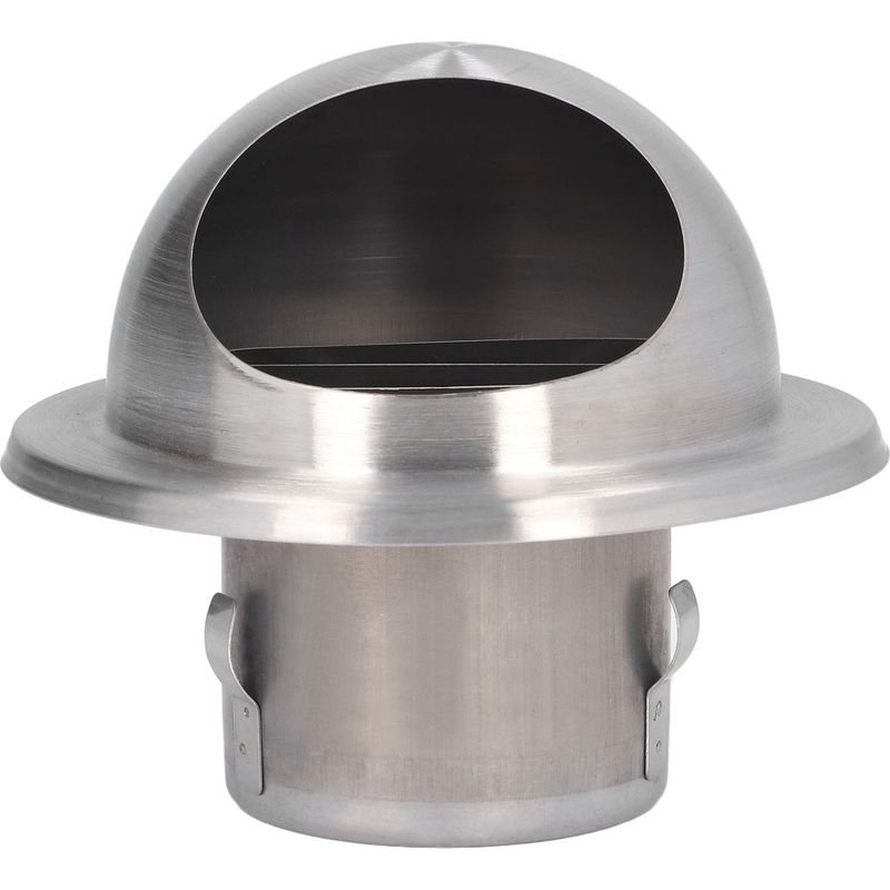 60-mm-abluftventilator Mit Außenwandanschluss, Edelstahl-rundgitter, 117 Mm Durchmesser