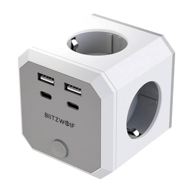 BlitzWolf BW-EC2 8-in-1 Power Cube 4xAC 2xUSB-A 2xUSB-C