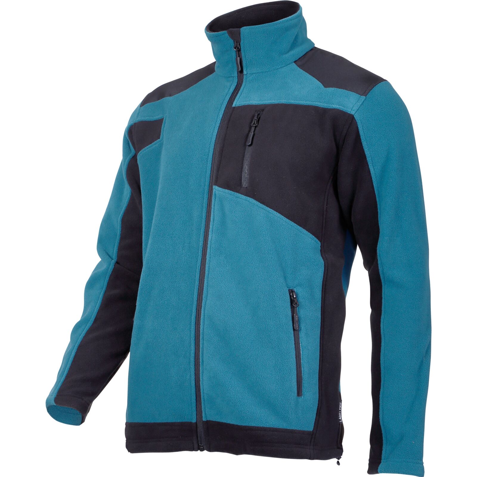 Fleece-sweatshirt. Mit Türkis-schwarzen Verstärkungen, Größe 3xl, Ce-zertifiziert.