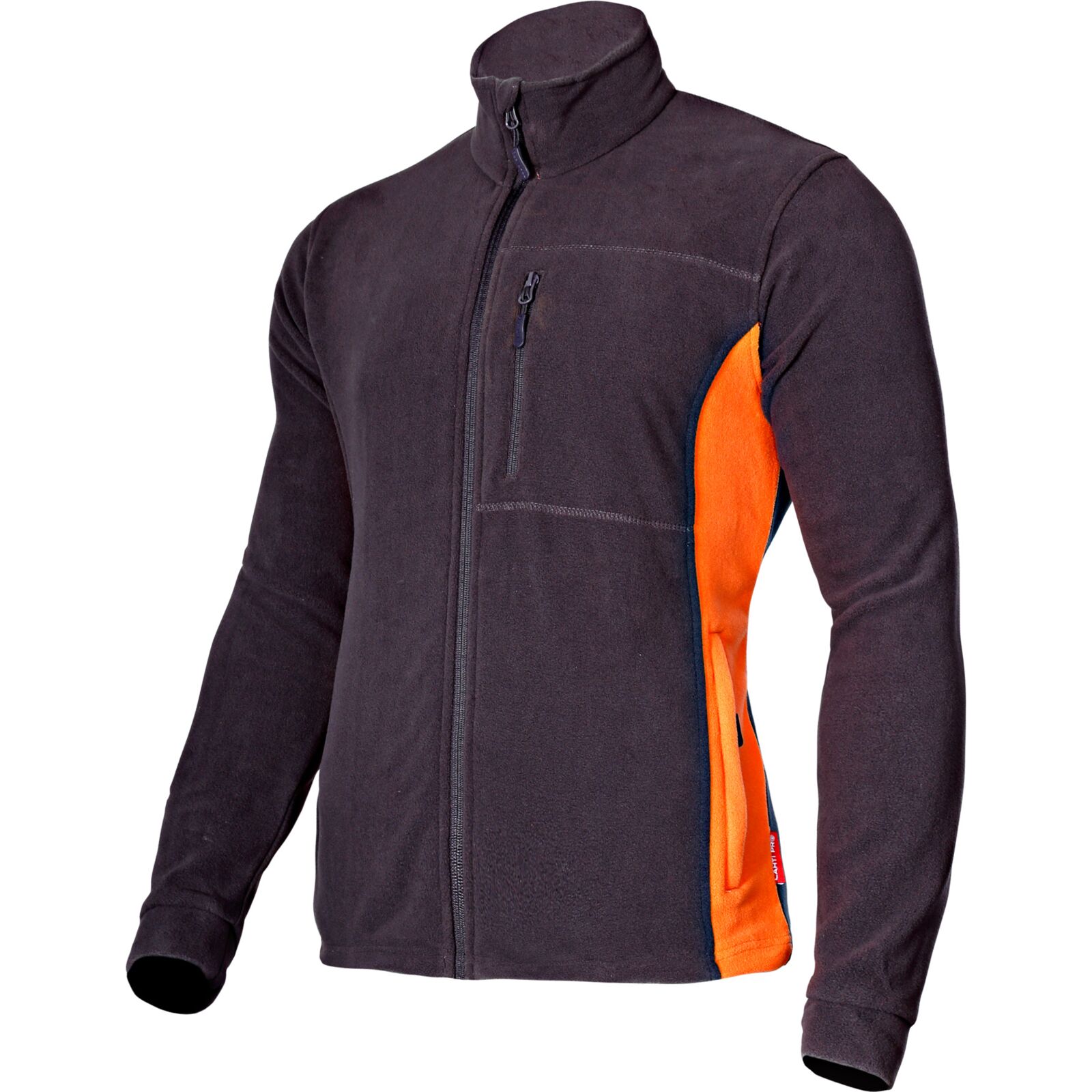 Fleece-sweatshirt. Graphit Und Orange, Größe M, Ce-kennzeichnung, Lahti