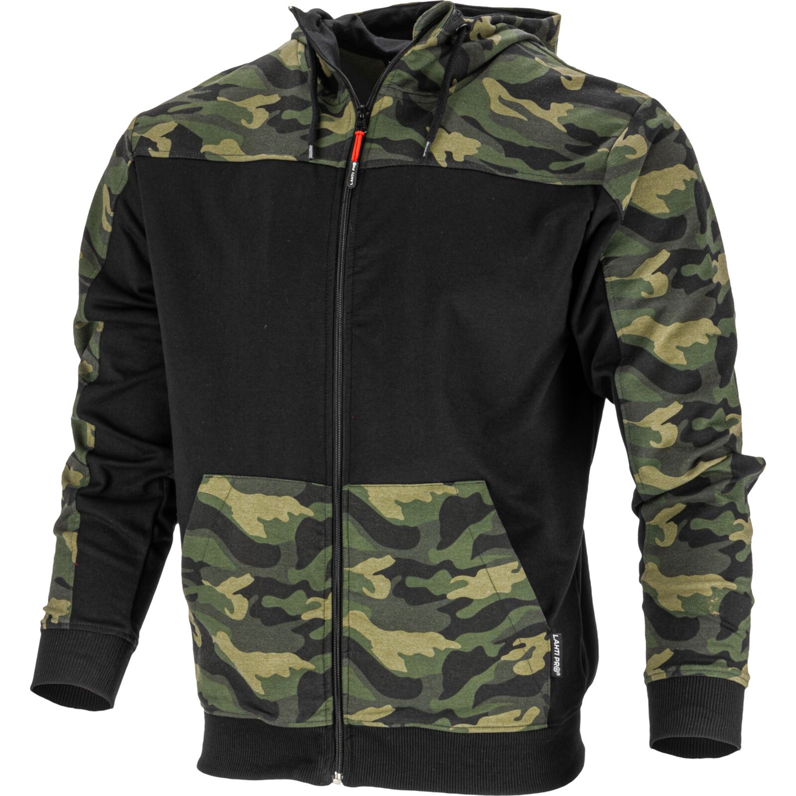 Kapuzenpullover Mit Reißverschluss, Grün-schwarzes Camouflage-muster, Größe „s“, Ce-kennzeichnung, Lahti